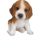 Chiot Beagle Assi En Résine 15 Cm