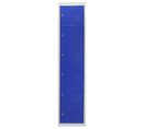 Casier Rangement 6 Portes Métal Bleu