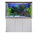 Aquarium Blanc Avec Meuble De Support Blanc Assorti Et Gravier Blanc