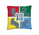Coussin - Harry Potter, Les 4 Maisons Rouge, Vert, Jaune, Bleu - 40cm X 40cm