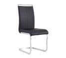 Chaise Pu Noir 4 Lot De 42 × 54 × 100 cm