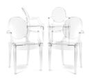 X4 Fauteuil Louis King Design Transparent Transparent