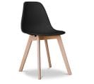 Chaise à Manger Design Scandinave Brielle  Noir