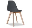 Chaise à Manger Design Scandinave Brielle  Gris Foncé