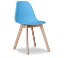 Chaise à Manger Design Scandinave Brielle  Bleu