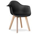 Chaise De Salle à Manger Avec Accoudoirs - Style Scandinave - Amir Noir