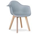 Chaise De Salle à Manger Avec Accoudoirs - Style Scandinave - Amir Gris Clair