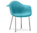 Chaise Daxwel - Tissu Turquoise