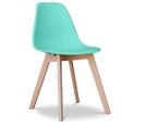 Chaise à Manger Design Scandinave Brielle  Turquoise