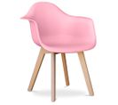 Chaise De Salle à Manger Avec Accoudoirs - Style Scandinave - Amir Rose