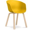 Chaise Maisie  Design Scandinave - Mat Jaune