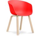 Chaise Maisie  Design Scandinave - Mat Rouge