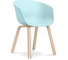 Chaise Maisie  Design Scandinave - Mat Bleu Pastel