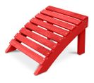 Repose-pieds Adirondack Pour Chaise De Jardin En Bois - Anela Rouge