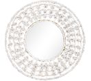 Miroir Mural - Design Rond Boho Bali (60 Cm) - Chiua Blanc