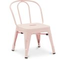 Chaise D'enfant Bistrot Metalix Design Industriel En Métal - Rose