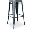 Tabouret De Bar - Design Industriel - 76cm - Metalix Industriel