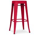 Tabouret De Bar - Design Industriel - 76cm - Nouvelle Édition- Metalix Rouge