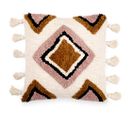 Coussin Carré Design Boho Bali En Coton Housse + Remplissage - Eloise Multicolore