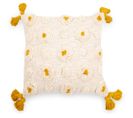 Coussin Carré Design Boho Bali En Coton Housse + Remplissage - Hazel Jaune