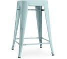 Tabouret De Bar Bistrot Metalix Design Industriel En Métal - 60 Cm - Vert Pâle