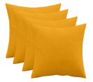 Lot De 4 Coussins En Velours - Housse Et Garnissage - Lenay Jaune