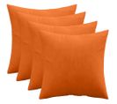 Lot De 4 Coussins En Velours - Housse Et Garnissage - Lenay Orange