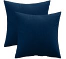 Lot De 2 Coussins En Velours - Housse Et Garnissage -  Lenay Bleu Foncé