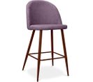 Tabouret Rembourré En Tissu - Design Scandinave - 63cm - Bennett Violet