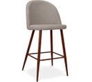 Tabouret Rembourré En Tissu - Design Scandinave - 63cm - Bennett Taupe