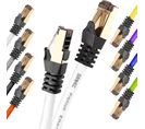 Cat8 We Câble Ethernet Blanc 1 M - Bande Passante 2ghz - Transmission Des Données 40 Gigabits