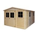 M336+m336g - Abri De Jardin En Bois 11 M2 - 324 X 416 X H232 Cm - Avec Sol Imprégné