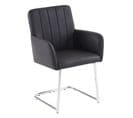 Chaise Lot De 2 Noir Pu