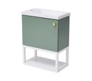 Meuble Vasque 39cm Avec 1 Porte Et 1 Niche Vert