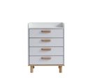 Buffet Commode Avec 4 Tiroirs Blanc