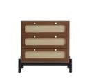 Buffet Commode Avec 3 Tiroirs Marron