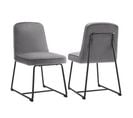 Lot De 2 Chaises En Velours Avec Structure En Métal Gris