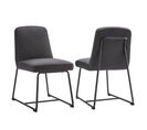 Lot De 2 Chaises En Lin Avec Structure En Métal Gris