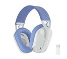 Casque Gaming Sans Fil - Bluetooth Avec Micro Intégré Pour Dolby Atmos, PC, PS4, Ps5, Mobile - Blanc