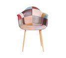 Fauteuil Oraz Patchwork Rouge - Terracotta