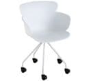 Fauteuil De Bureau Design "eva" 81cm Blanc