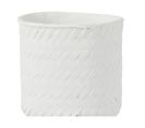 Cache Pot En Ciment "tissage" 25cm Blanc