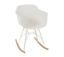 Fauteuil à Bascule Design "willy" 79cm Blanc