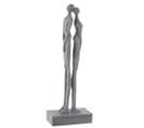 Statuette Déco "couple Dos à Dos" 44cm Gris