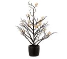 Plante Artificielle "arbre et Feuilles" 44cm Noir et Or