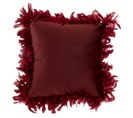 Coussin Déco "plumes" 45cm Bordeaux