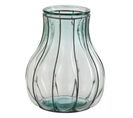 Vase Design En Verre "fusion" 30cm Bleu