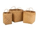 Lot De 3 Paniers Déco "rotin" 50cm Naturel