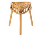 Tabouret En Rotin "triangulaire" 42cm Naturel