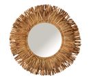 Miroir Mural Rond "maurice" 101cm Naturel